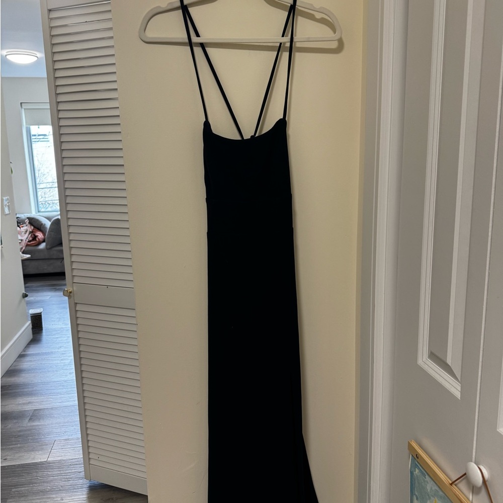 Lulus Amorous Beginnings Navy Blue Trumpet Hem
Midi Dress